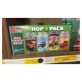 Eight cans of red truck beer hop pack
