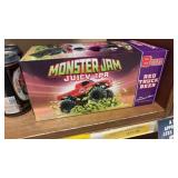 Eight cans of red truck, beer monster jam, juicy