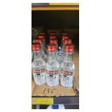 12 bottles of 50 ml Smirnoff vodka