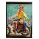 Framed Pin-up Model Print by Gil Elvgren