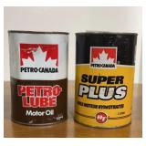 2 collector tins of Petro Canada oil products