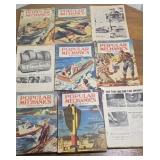 9 Popular Mechanics magazines from the 1940s
