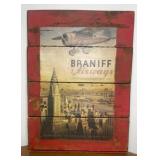 Wooden Braniff Airways Sign