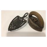Vintage Clothes Iron and Stand