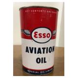 Vintage ESSO aviation oil 1 quart can with wings
