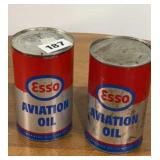 2 ESSO aviation oil new never opened