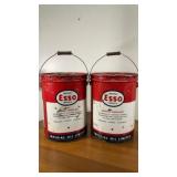 2 Esso Imperial Lubricant Buckets