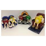 3 M&M collectable (candy dispenser) figurines
