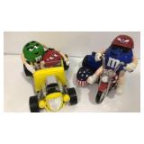 2 M&M collectable (candy dispenser) figurines