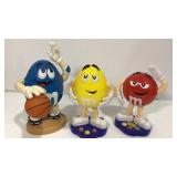 3 M&M collectable (candy dispenser) figurines