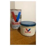 2 Valvoline Oil collector tins, larger is unopened