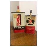 2 Vintage Cans of 3 in 1 Oil
