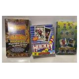 3 boxes of hockey collectable cards