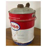 Esso 5 Gallon Oil Can With Round Top