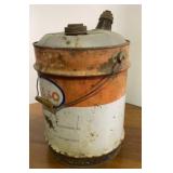 Esso 5 Gallon Oil Can With Round Top