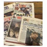 Newspaper articles tribute to Wayne Gretzky