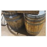 2 - 24 inch wine barrels