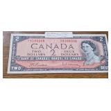 1954 Canadian $2 bill