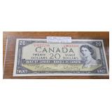 1954 Canadian $20 bill