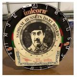 Unicorn PDC dartboard with Saddam Hussein image