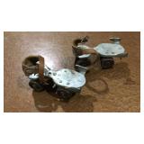 Pair of Vintage Roller Skates, metal/leather