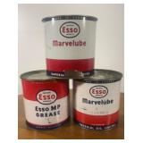 3 Esso Grease Product Tins