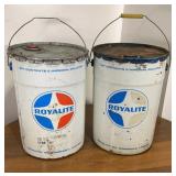 Royalite collector buckets or pails may