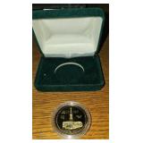 Gold looking celebrating 50 years Leduc number