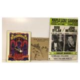 Bob Dylan Vinyl Record and two Concert Posters