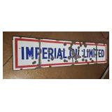 71 x 17 metal Imperial oil limited sign