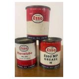 3 Vintage Esso Grease Product Tins