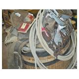 Vintage Saddle & western items on an Oak Barrel