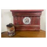 Red Indian Gasoline Aviation Oil Can & Rack