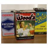 3 assorted collector cans