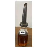 Vintage oil bottle with oil