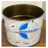 Royalite collector bucket or pail could be used