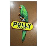Large heavy metal poly gas sign