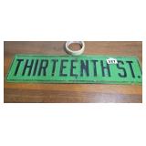 13th st Sign heavy metal