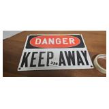 Heavy metal danger keep away sign