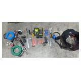 Assorted tools with bag