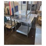 30 in X 30-in stainless steel table
