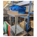 24-in X 30-in stainless steel table with