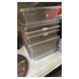 18 x 26 clear plastic bin lid and drain total of