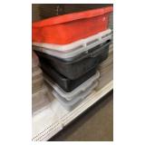 Plastic  Bins and the total of nine pieces