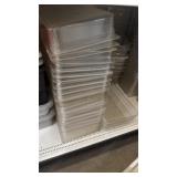 12 x 20 clear Cambro pan  27 pcs  & 12x18 lid 21