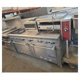 72-in us range with 24 inch Grill French tops and