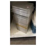 18 pcs clear assorted 10 x 12 Cambro pans