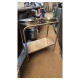 Stainless steel mixing bowl holder with wheels