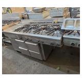 66 inch Quest 8 burner stove with refrigerated
