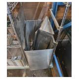 Stainless steel bin with stainless steel shelves